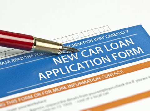 A new car loan application form